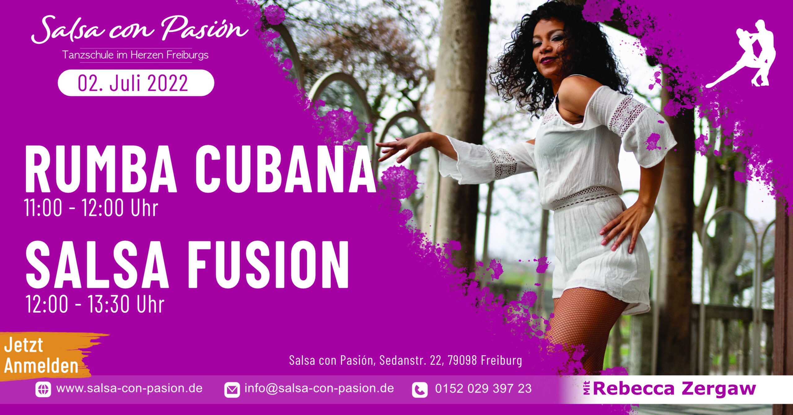You are currently viewing Rumba Cubana & Salsa Fusion Workshop mit Rebecca Zergaw – (open Level)￼